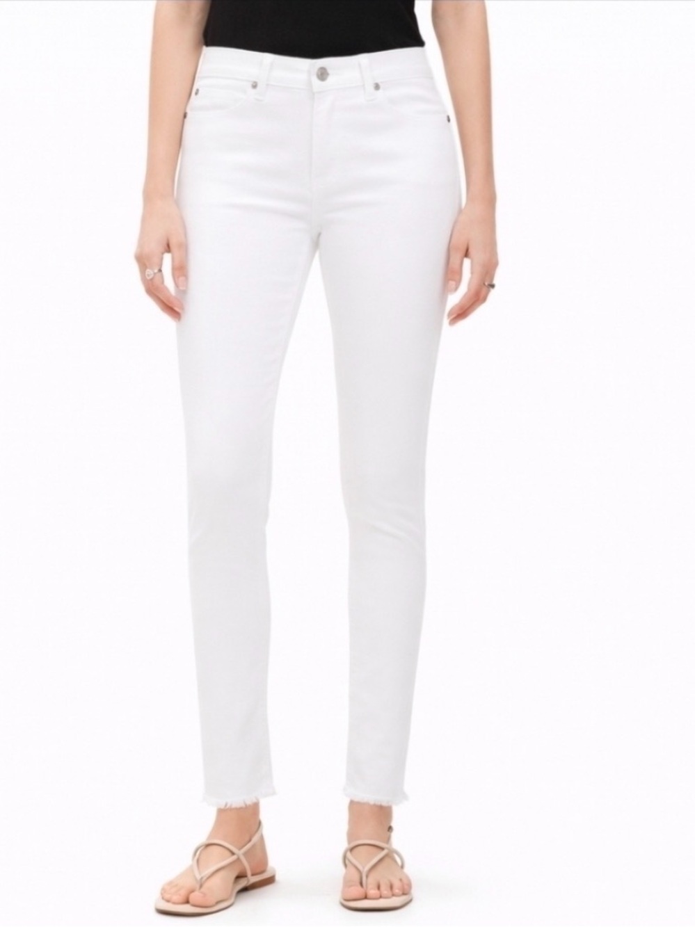 $15 Bundled💥 LOFT White Curvy Skinny Ankle Jeans Sz 6 Bin N